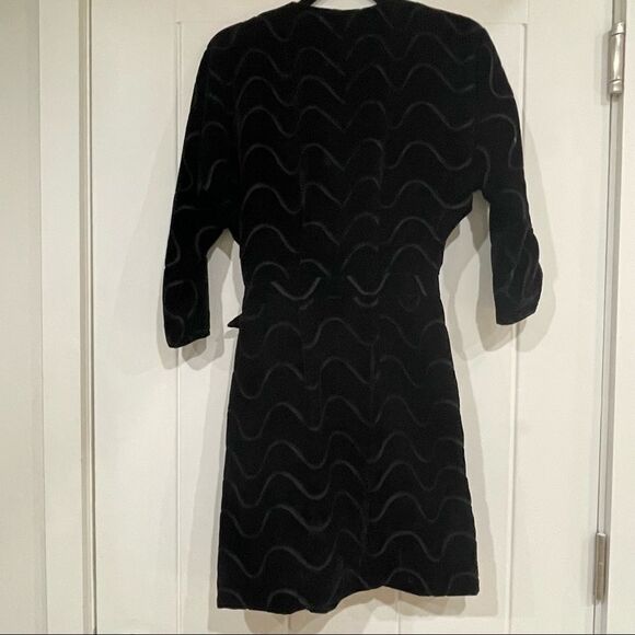 & OTHER STORIES Velvet Wave Wrap Cocktail Party Dress Mini - Picture 7 of 8